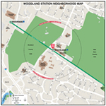 MBTA Woodland Neighborhood Map